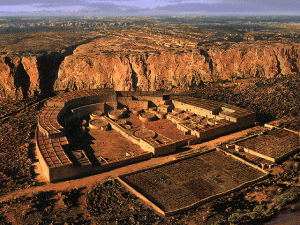 The great kiva complex at Pueblo Bonito